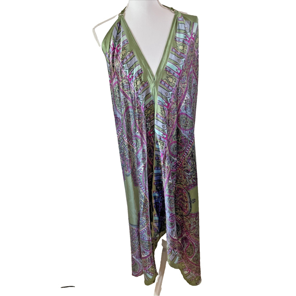 Jovani Designs Multicolor Halter V-Neck Maxi Dress ONE SIZE